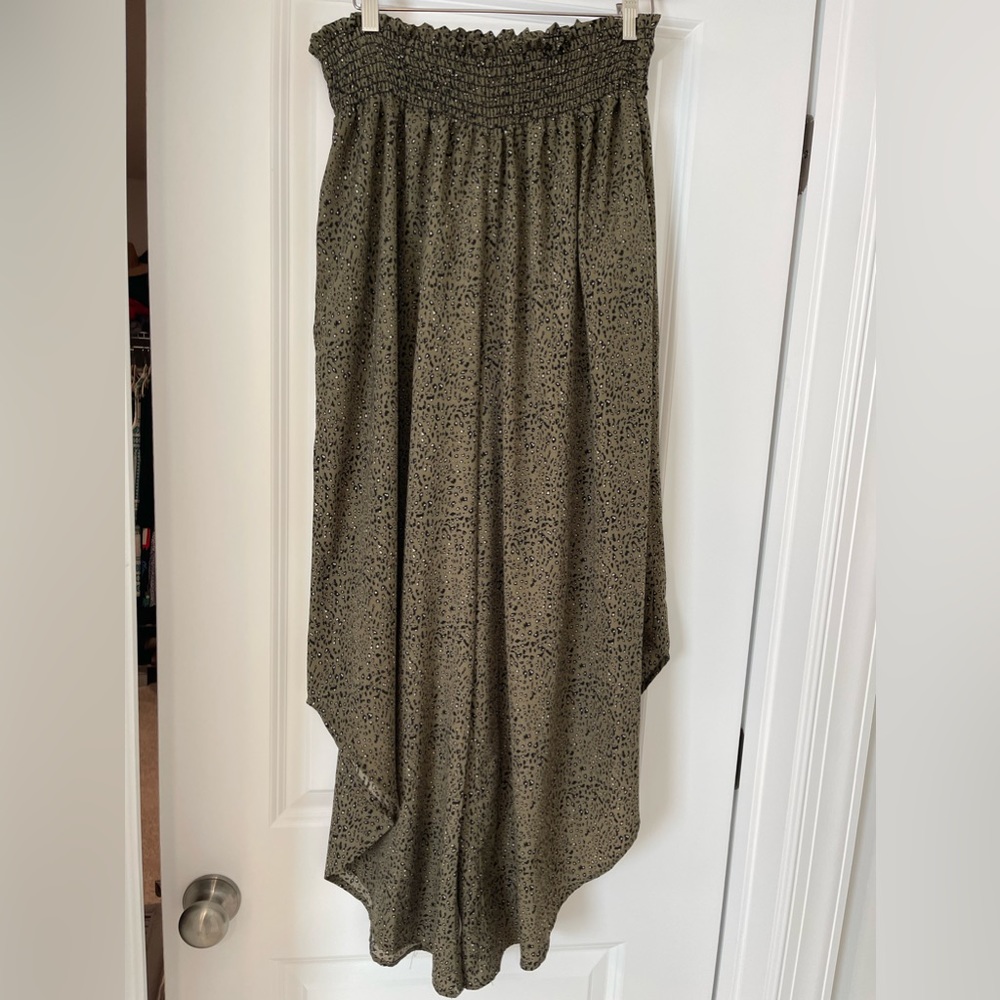 Boutique purchase. New with Tags. Olive Green leopard palazzo pants